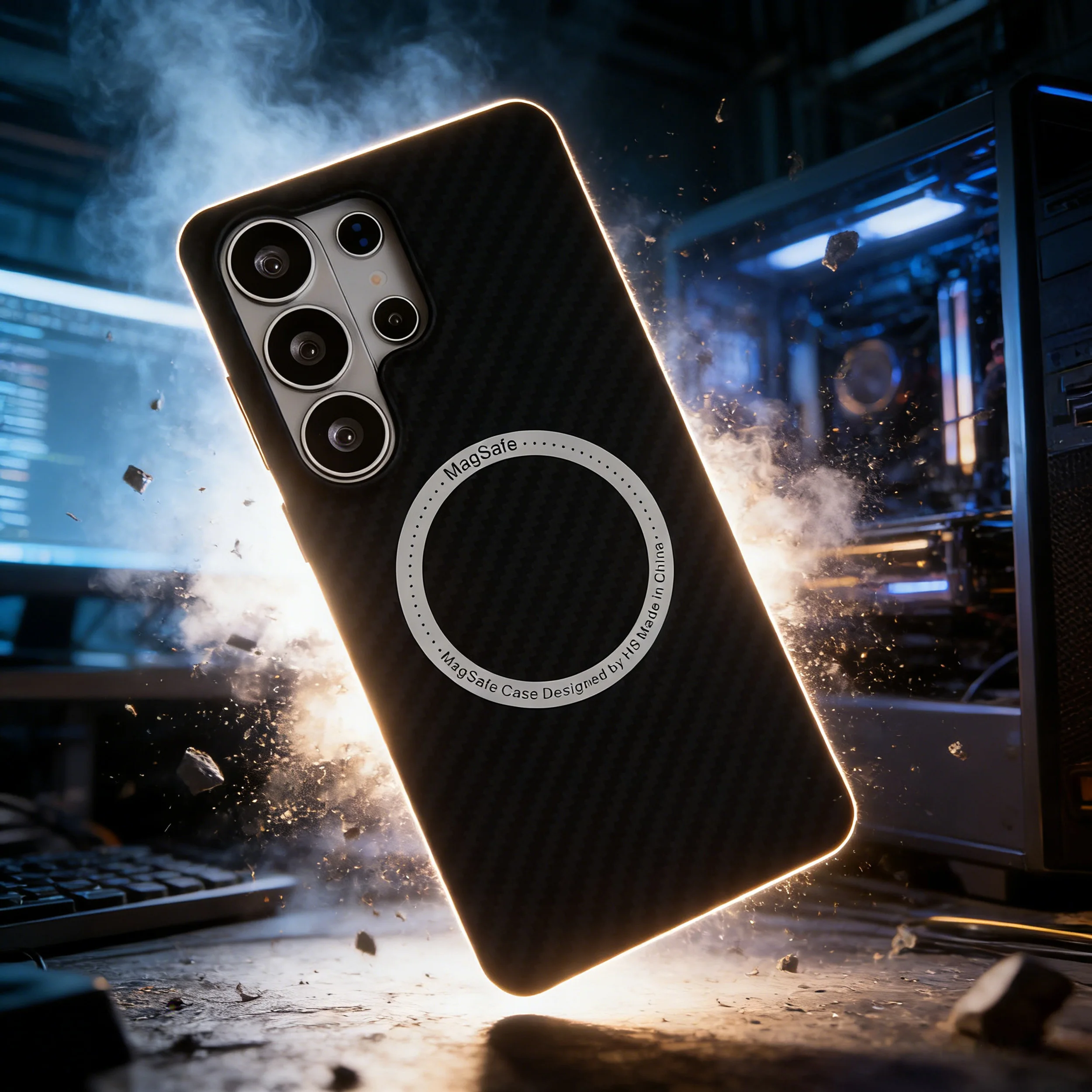 Ultra Slim Carbon Fiber Magnetic Case For Magsafe Samsung Galaxy S26 S25 S24 S23 Ultra S22 S21 Plus Mac Safe Matte Cover Coque