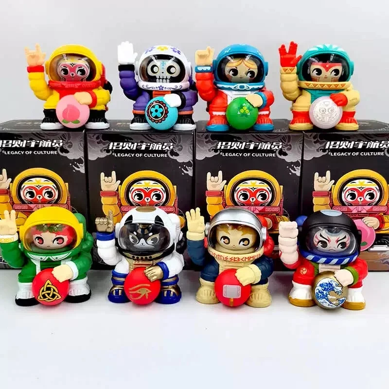 52 juguetes, nuevo producto, atracción de la riqueza, astronauta, serie Heritage Cultural, juguetes, fonógrafo de catking, caja ciega hecha a mano, adorno de regalo