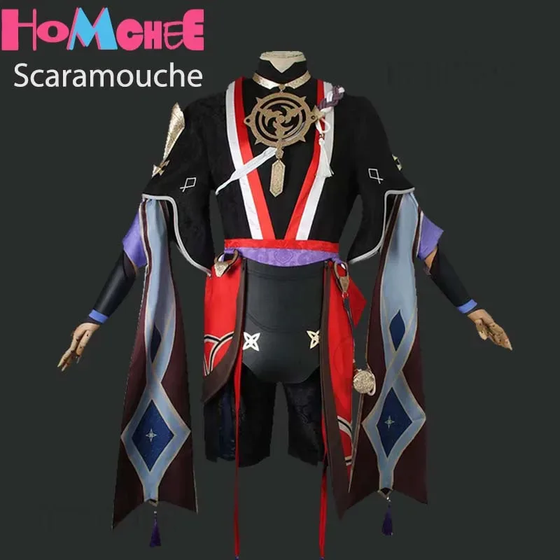 

Genshin Impact Scaramouche Cosplay Costume Outfits Wig Balladeer Kunikuzushi Plus Size Halloween Wanderer Cosplay Hombre