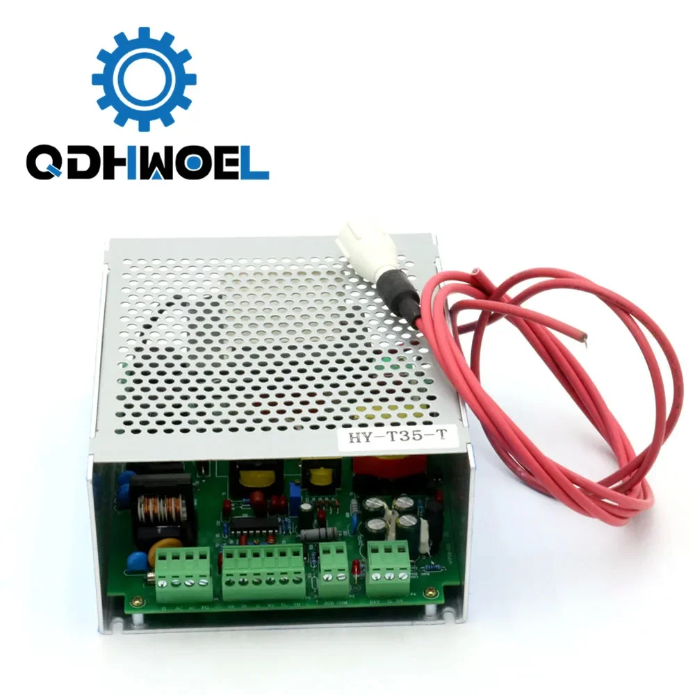 QDHWOEL 30W-40W CO2 Laser Power Supply HY-T35 لآلة قطع النقش بالليزر CO2