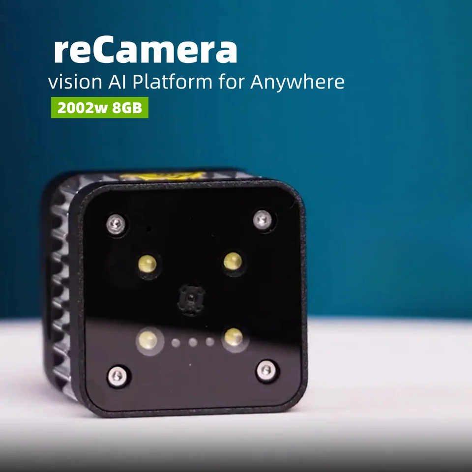 Seeed Studio ReCamera 2002w 8GB 64GB AI Camera with RISC-V SoC and 5MP Video Encoding 30 FPS,2002 8GB 64GB-Open Source AI