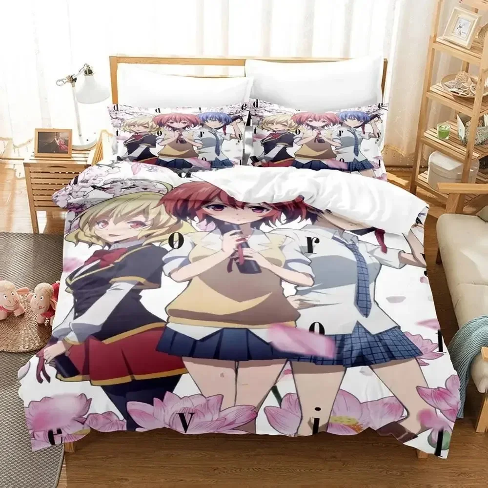 Riddle story of devil Bedding Set Single Twin Full Queen King Size Bed Set Adult Kid Bedroom Duvetcover Sets Anime Bed Sheet Set