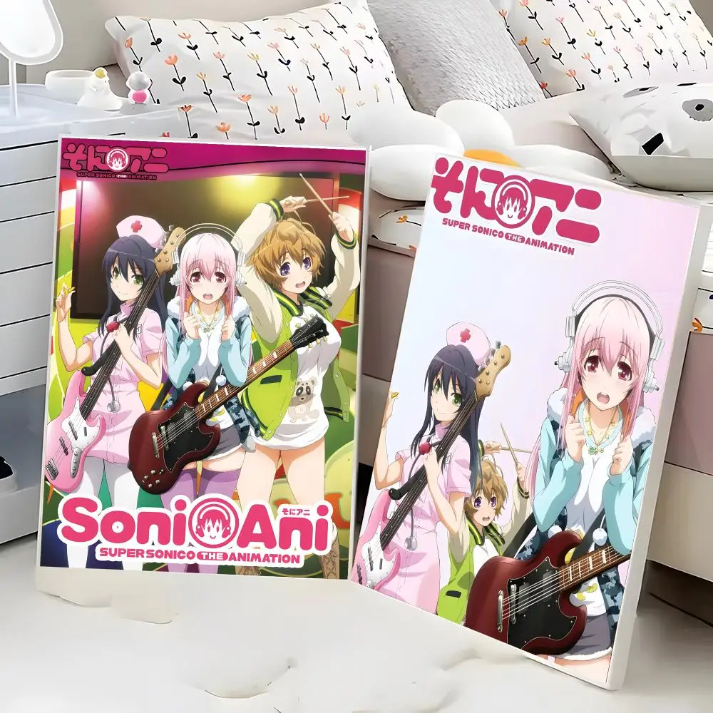 Super Mascot Anime Idol A-Sonico Nitroplus Painting Calligraphy Poster Eco-Friendly Decor Vintage Office Frameless Canvas