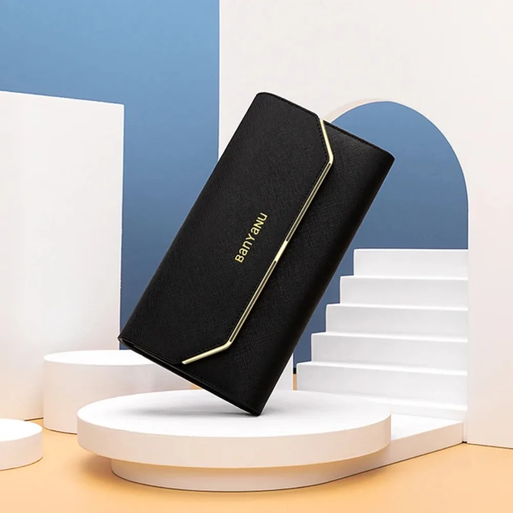 Women's	Purses Zipper Coin Pocket Wallets Long Genuine	Leather RFID Credit Card Holder Wallet for Women Luxury Designer Handbags