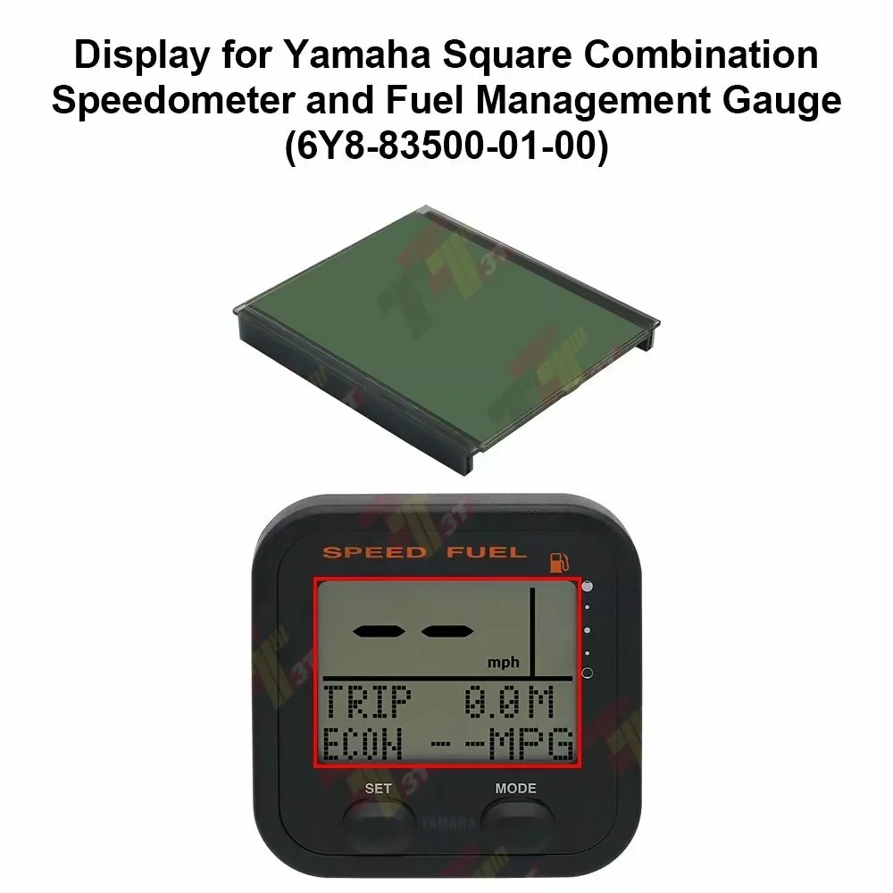 For Yamaha Square Combination Speedometer and Fuel Management Gauge 6Y8 LCD Display