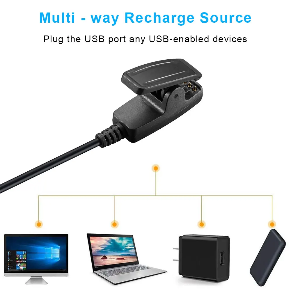 LOKEKE Compatibile con Garmin Descent MK3 i Cavo di ricarica USB, caricatore USB di ricambio, compatibile con Garmin Descent MK3i / MK3 / MK2 / MK2S