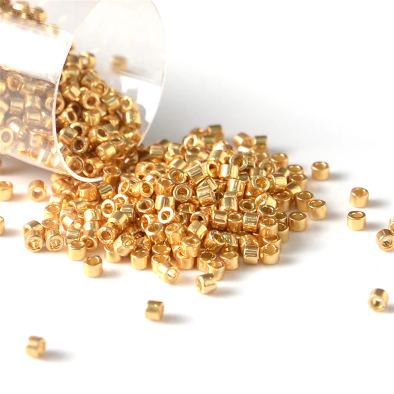 10g/Tubka JP Miyuki Delica 11/0 Szklane Koraliki Seed Beads Metaliczne Koraliki Seed Beads Okrągłe Przekładki do Samodzielnego Wyrobu Biżuterii