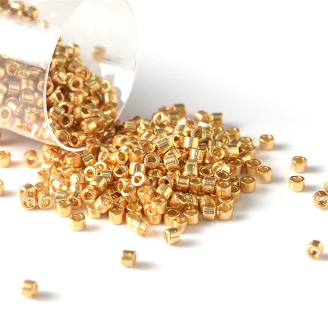 10g/Tubka JP Miyuki Delica 11/0 Szklane Koraliki Seed Beads Metaliczne Koraliki Seed Beads Okrągłe Przekładki do Samodzielnego Wyrobu Biżuterii