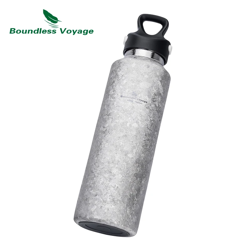 Boundless Voyage Titanium Vacuum Water Bottle Double-Walled Vacuum Cup Keeps Hot or Cold Lightweight Leak-Proof  Sport Bottle