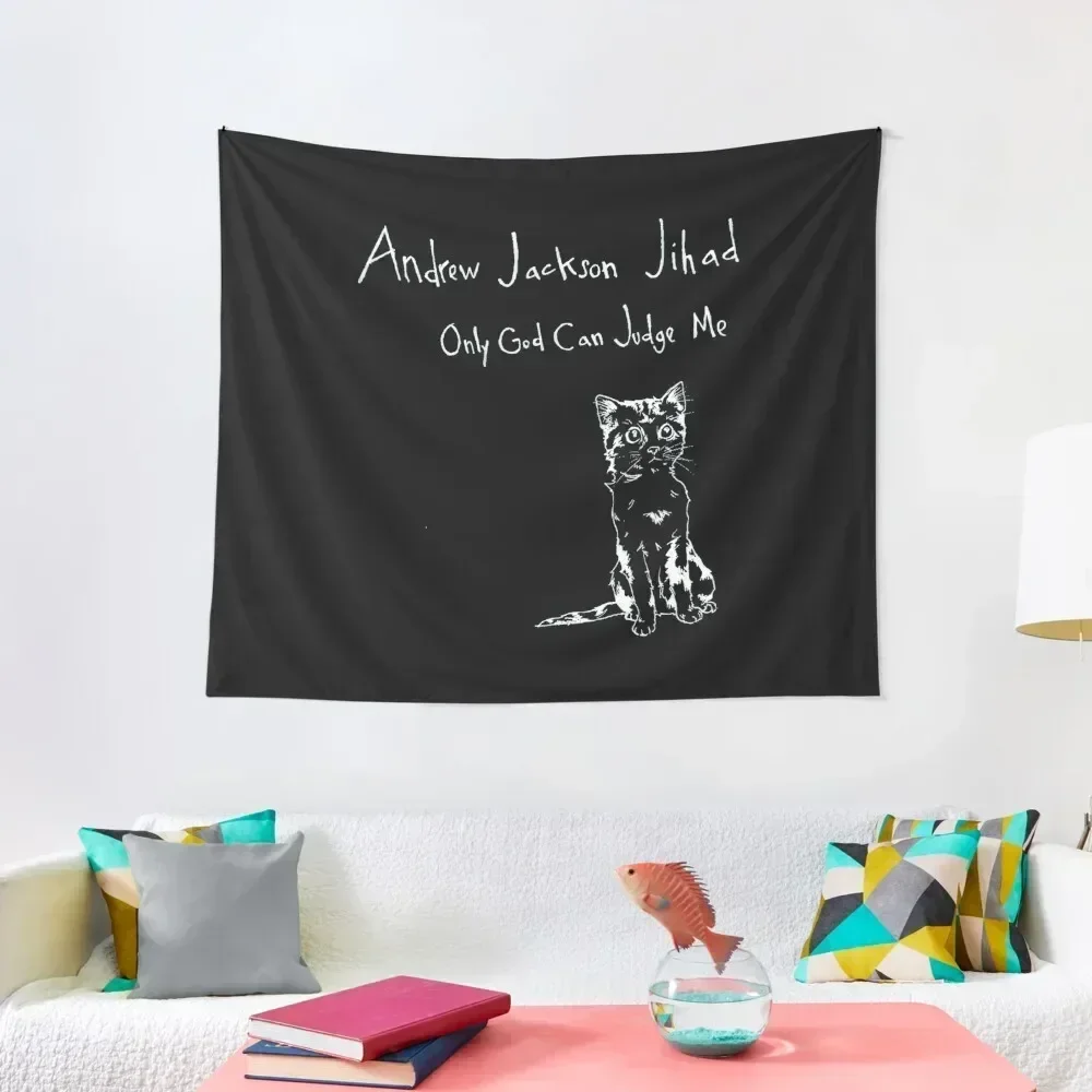 Andrew Jackson Jihad - Only God Can Judge Me (inverted) Tri-blend Tapestry Wall Hanging Decor Art Mural Decorative Wall Tapestry