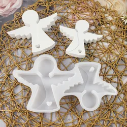 Angel Wings Silicone Molds Light Heart Houses Concrete Moulds Casting Molds Houses Decoration Home Resin Mold Gypsum Mould