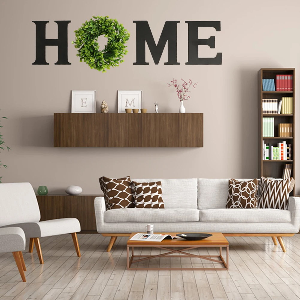 

1 set 1 Set Diy Wooden Home Wall Hanging Decor Rustic Style Creative Pendant Adornment For Home Decorative Backdrop Simple