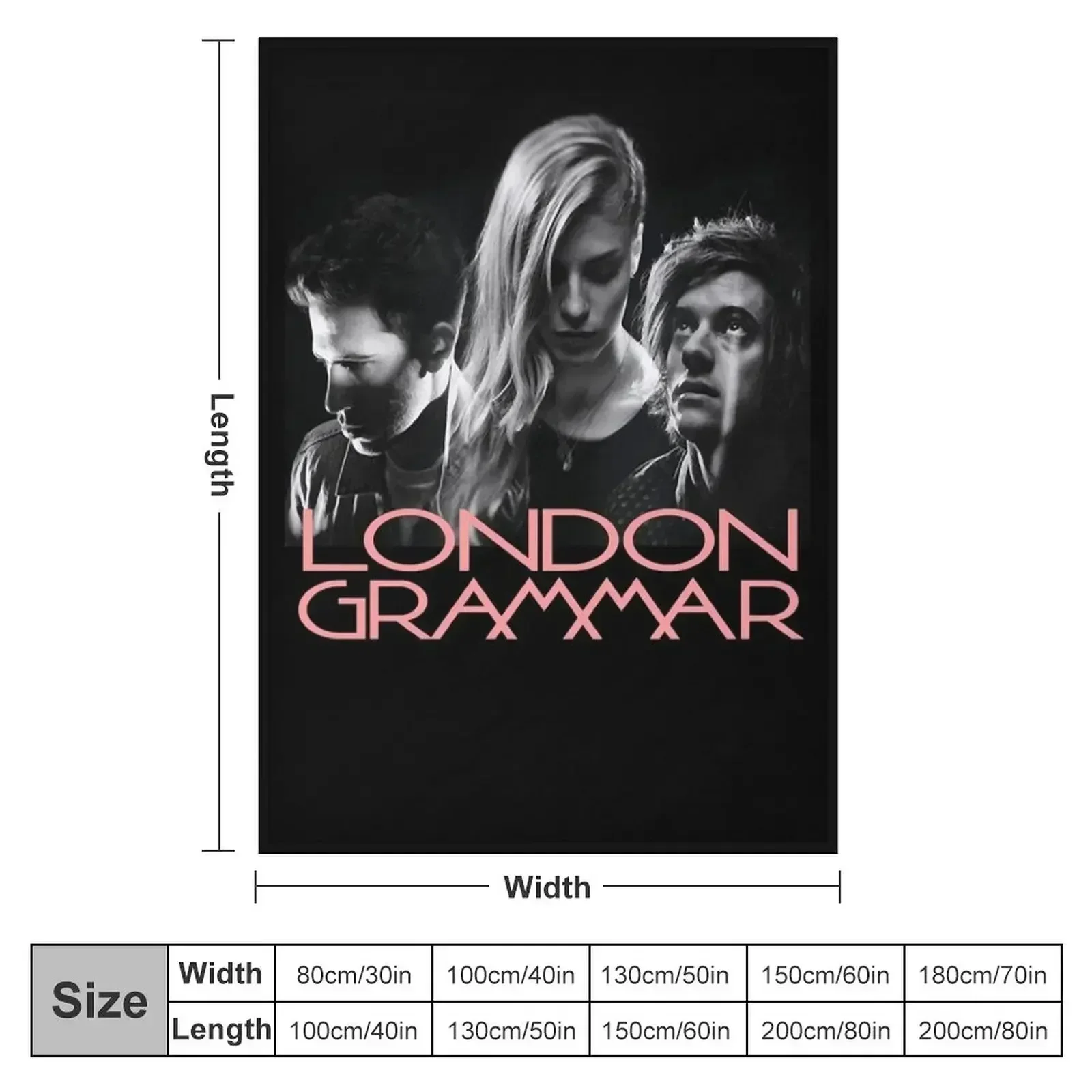 Londons Grammars Tee Band Logo Singers Throw Blanket couch cozy soft plush fuzzy picnic outdoor blanket
