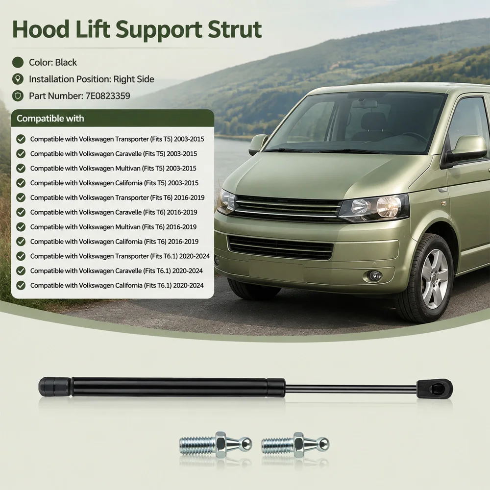 For Volkswagen Transporter Multivan Caravelle California T5 T6 T6.1 Car Front Hood Shocks Lift Support 7E0823359 Car Accessories