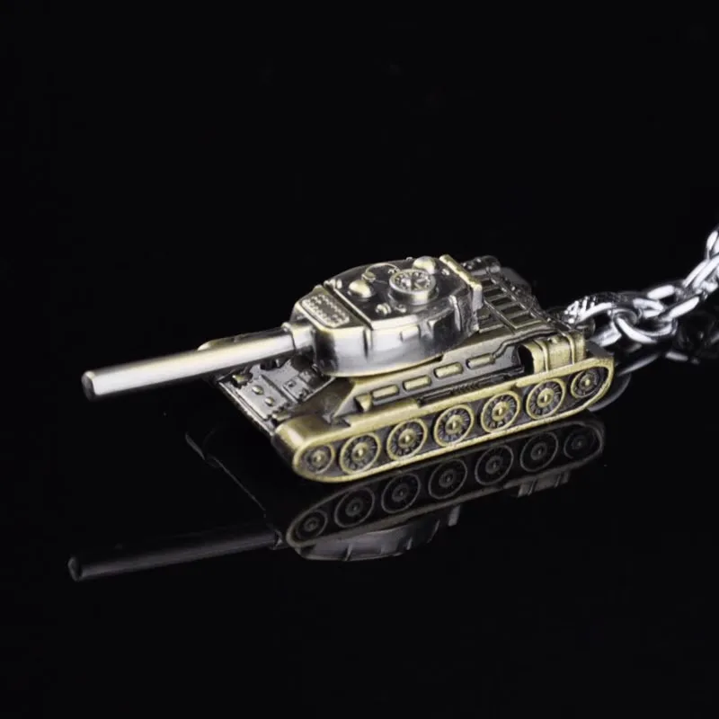 1 PCS Zinc Alloy Game WOT Tank World Adult Metal Keychain World of Tanks Mini Tank T-34 Pendant Baby Toys For Children Kids Toy