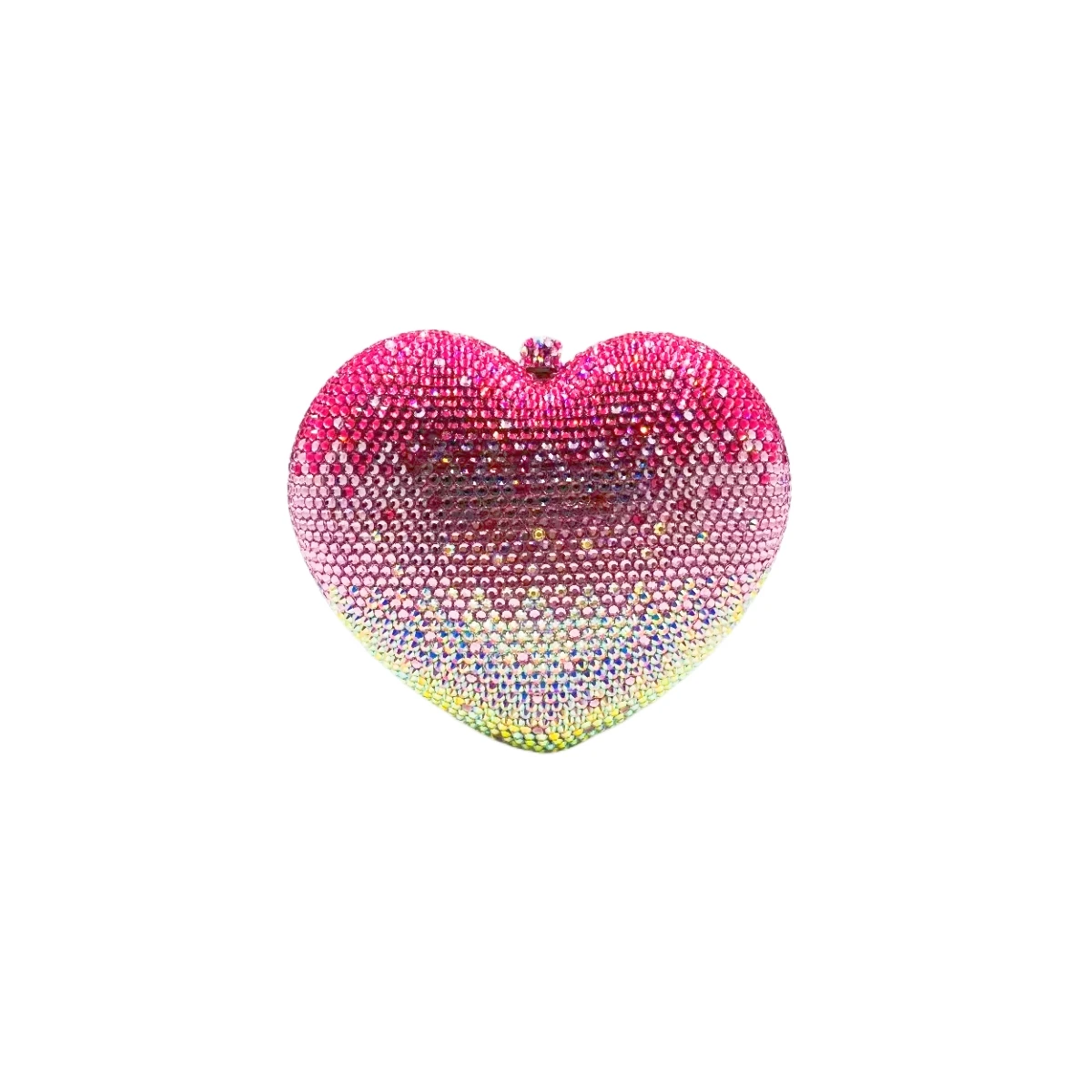 DG FEAFOWL Fashion Bridal wedding party purses women evening party diamonds heart shape small full crystal clutches purses