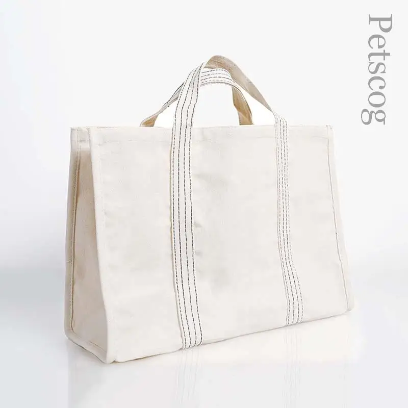 Casual Large Capacity Women\'s Tote Simple Design Solid Color Canvas Shopping Handbags Fashion Ladies Shoulder Bag Travel Bags