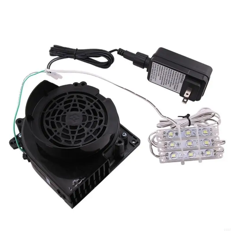 H58C مروحة منفاخ الهواء للمطاطية استبدال مروحة منفاخ مع ضوء LED لجميع القديسين وعيد الميلاد المطاطية مقاوم للماء