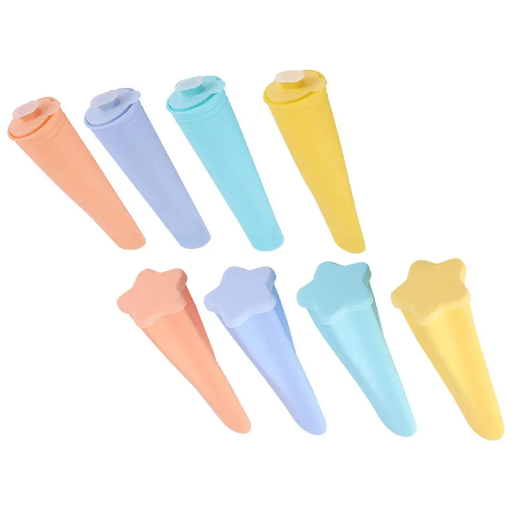 8 Pcs Ice Cream Mold Popsicles Molds Tool Plastic with Cover Tpe Glue Child Maker