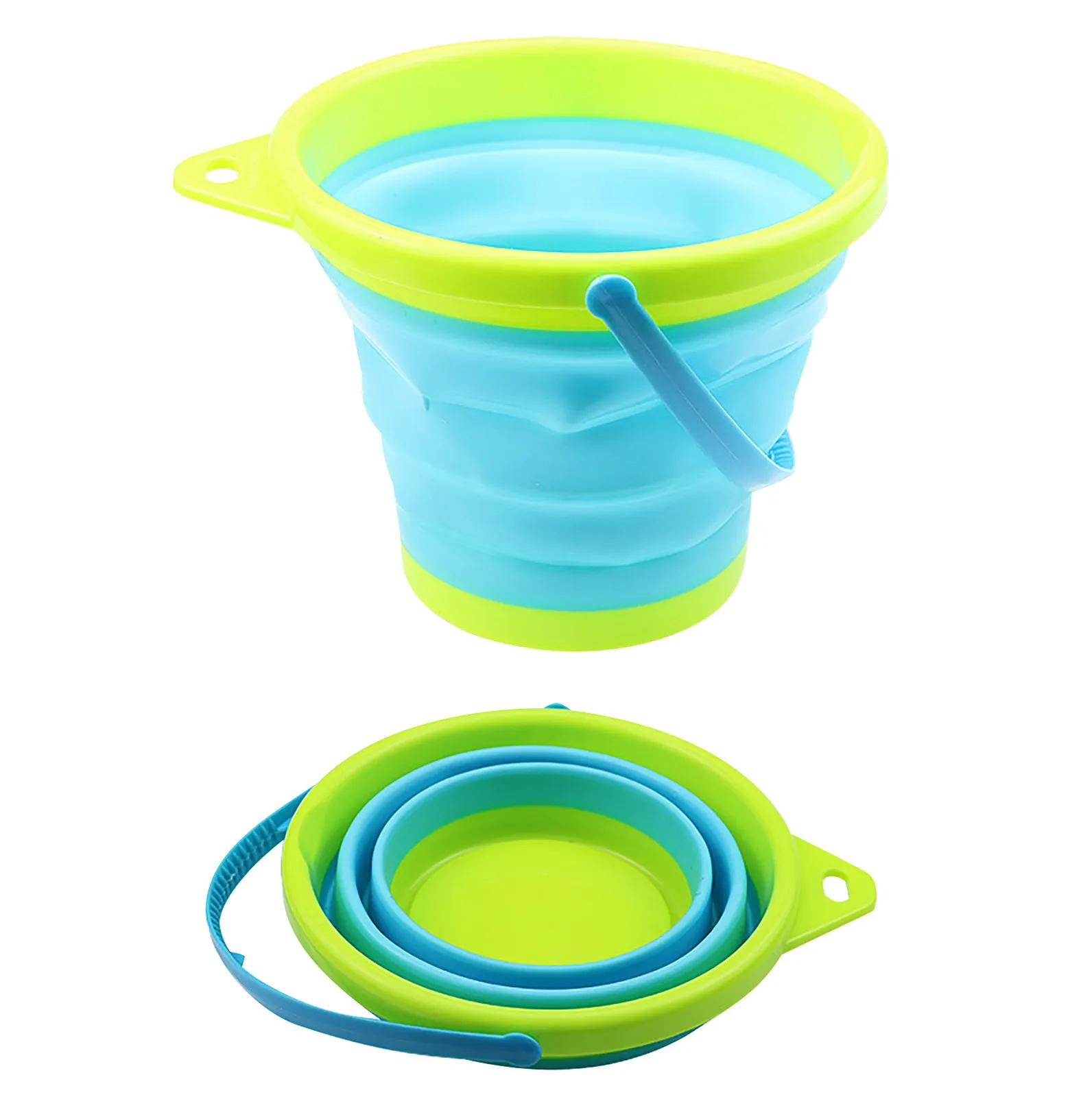 Beach Toys Travel Bucket Shovel Sand Bucket Sandbox Square Summer Party Foldable Bucket Bucket Silicone Foldable Bucket Children