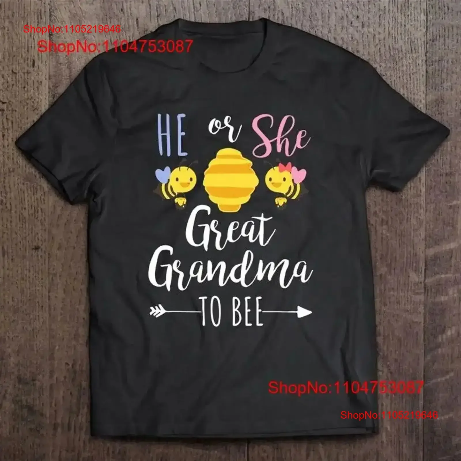 He Or She Great Grandma To Bee Expecting Grandmother T Shirt Mother vintage Washed designer clothes Versatile Breathable