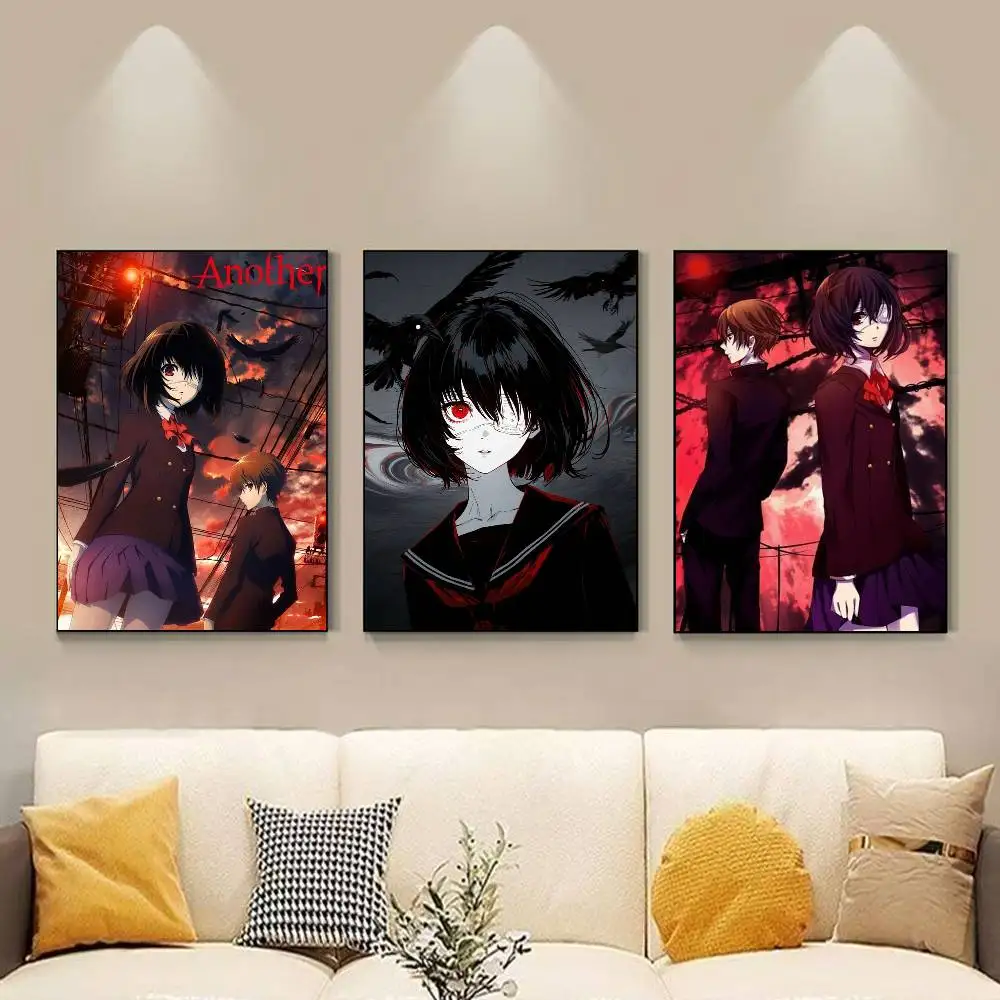 A-Another classic Japanese anime Poster HD Quality Wall Art Retro Posters For Home Room Wall Decor Self Adhesive
