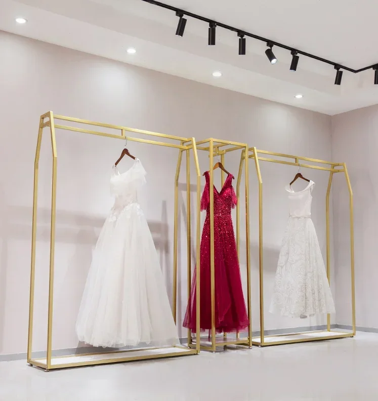 

wedding dress rack, high-end display rack, wedding dress store, dress rack, photo studio, special clothes hanger