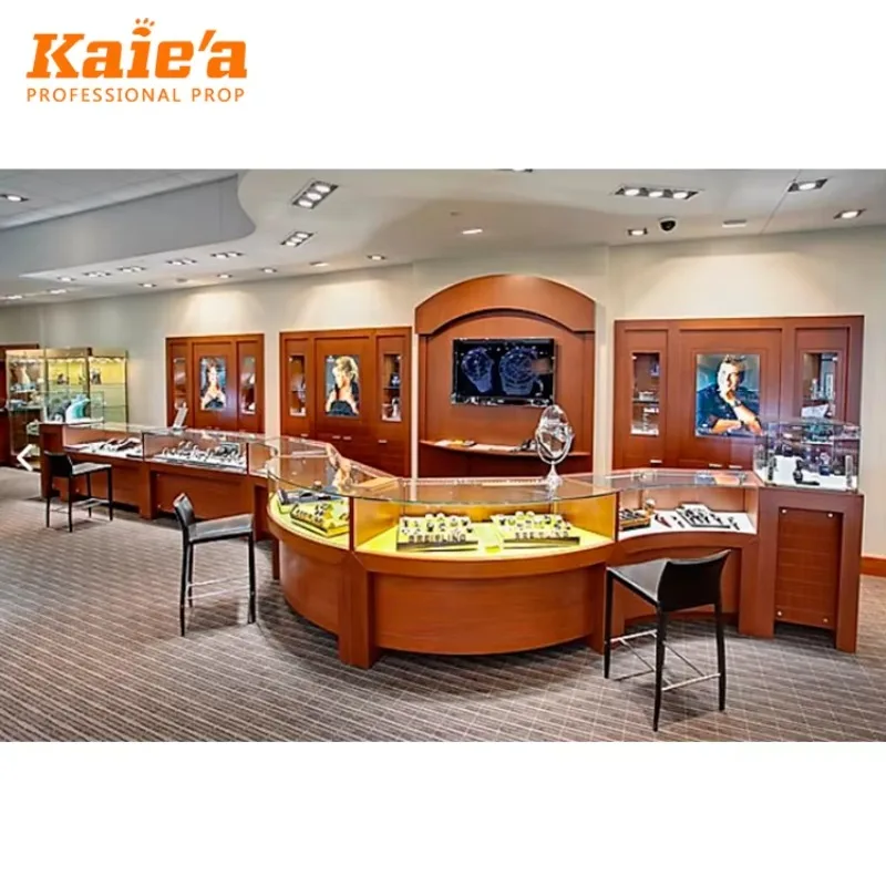 Stainless Steel Jewelry Display Counter Metal Jewelry Shop Display Furniture Jewelry Shop Showcase