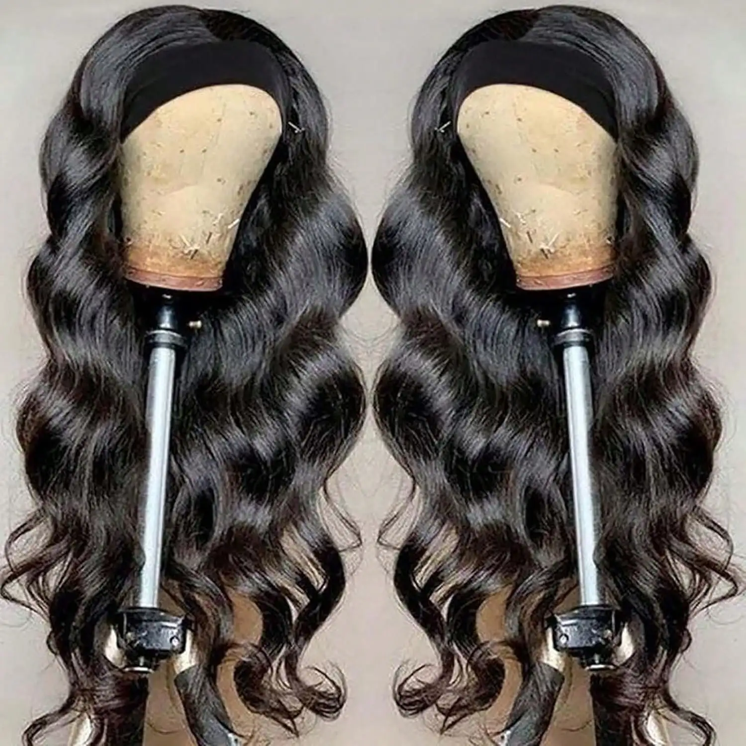 

New Fashion 30 Inch Glueless Headband Wig Long Black Body Wave Headband Wigs for Black Women Wavy Wig Heat Resistant 230 Density