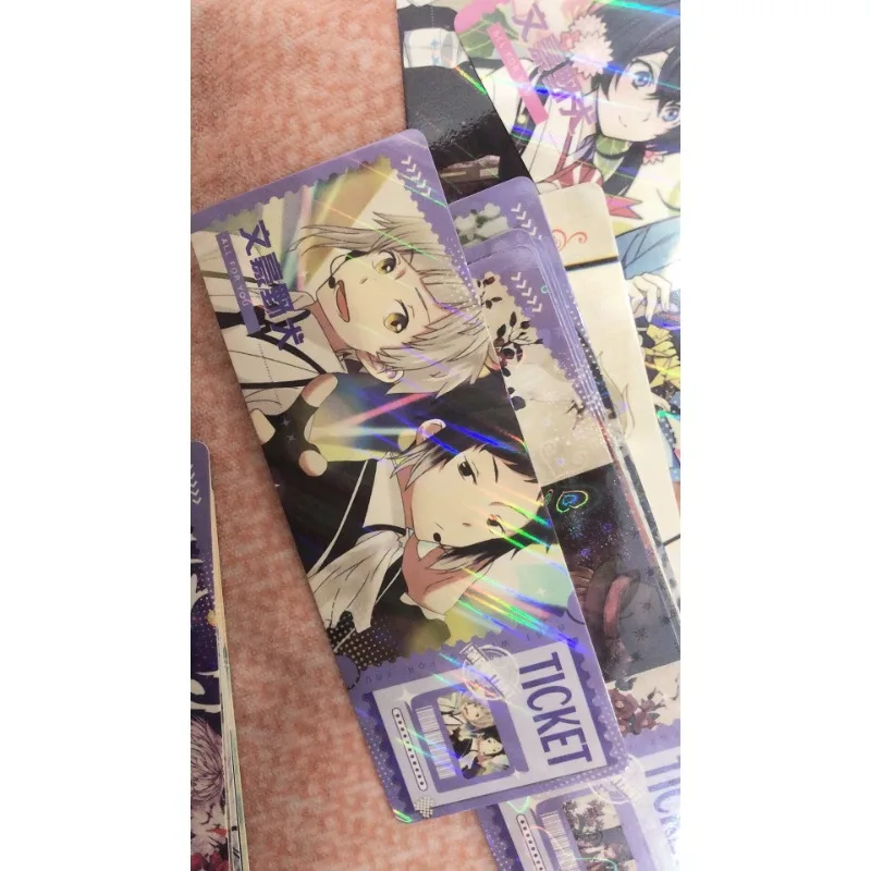 40Pcs/Lot 4# 2D animation peripheral laser ticket bookmark character collection card postcard