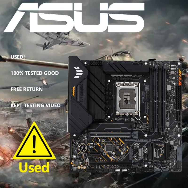 

ASUS TUF GAMING mATX Intel B660M PLUS WIFI DDR4 5333+(OC) 128G USB 3.2 SATA M.2 Support 12 gen LGA 1700 CPU Motherboard