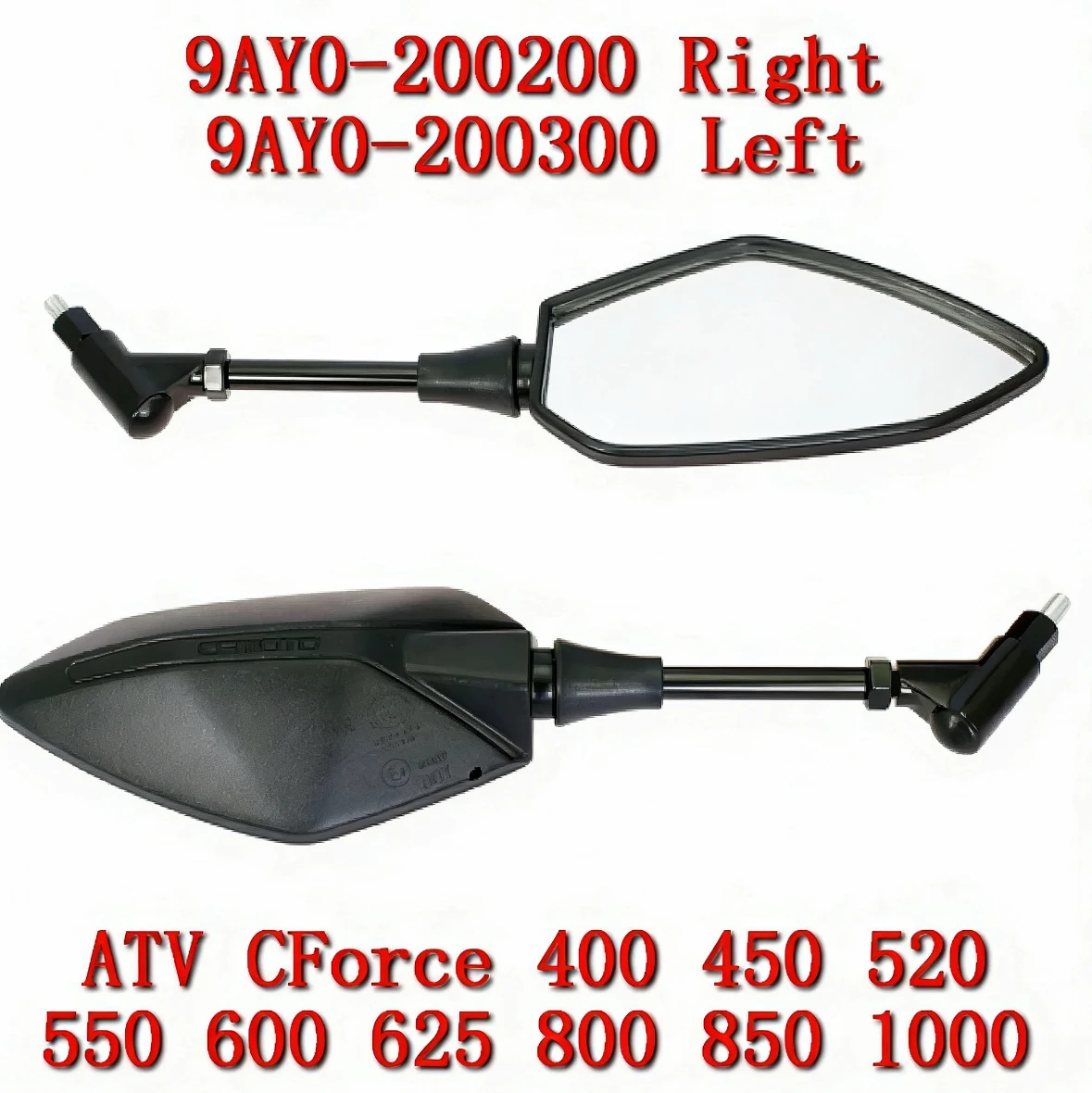 

Комплект ОРИГИНАЛЬНЫХ зеркал заднего вида 9AY0-200200 9AY0-200300 для квадроциклов CF NEW 600 800 1000