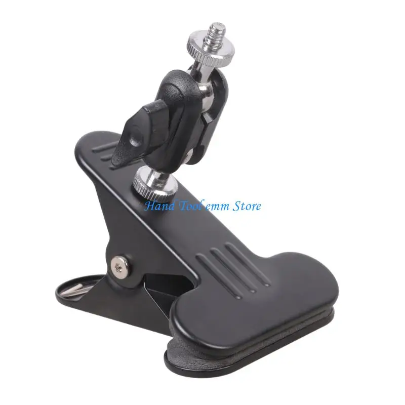 

H37F Adjustable Camera Clamp Mount With Double 1/4inch Threads For Studio Lights Monitors Action Cameras And Photography Gear