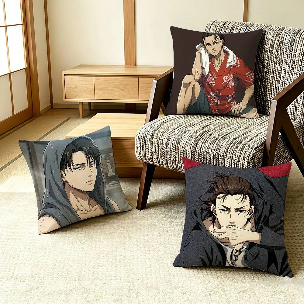 Epic Dark Eren Yeager   Pillow Case Pattern Printed Pillowcase For Living Room Sofa Cushion Cover