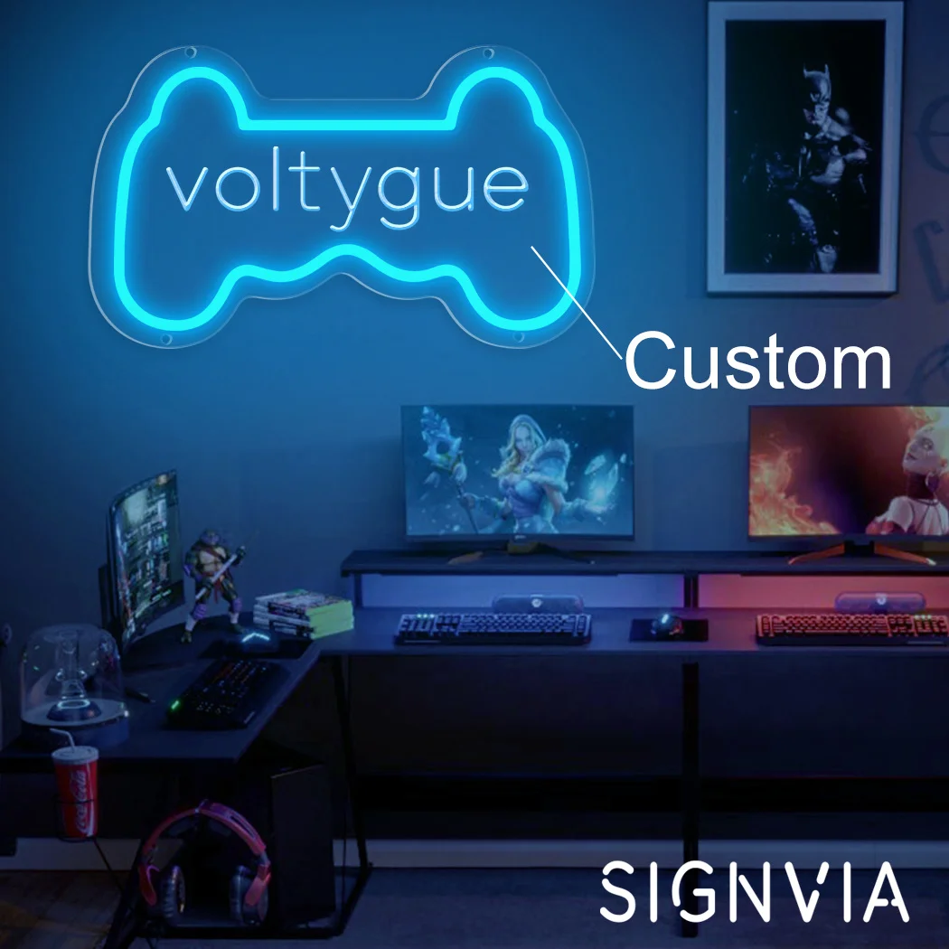 Custom Neon Sign with Personalized Text Customizable LED Neon for Room Wall Decoration Gaming Console Style Ideal for Boys Girls