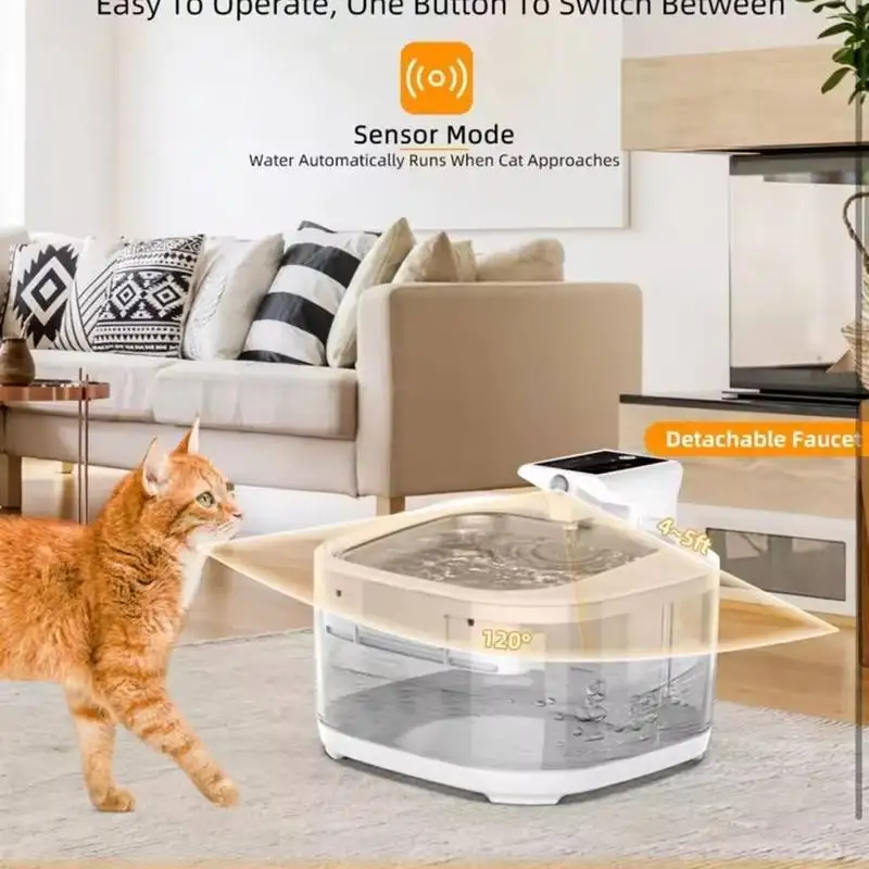 4.5L Large Capacity Quiet Automatic Pet Water Fountain for Cats Dogs with Premium Filter Design