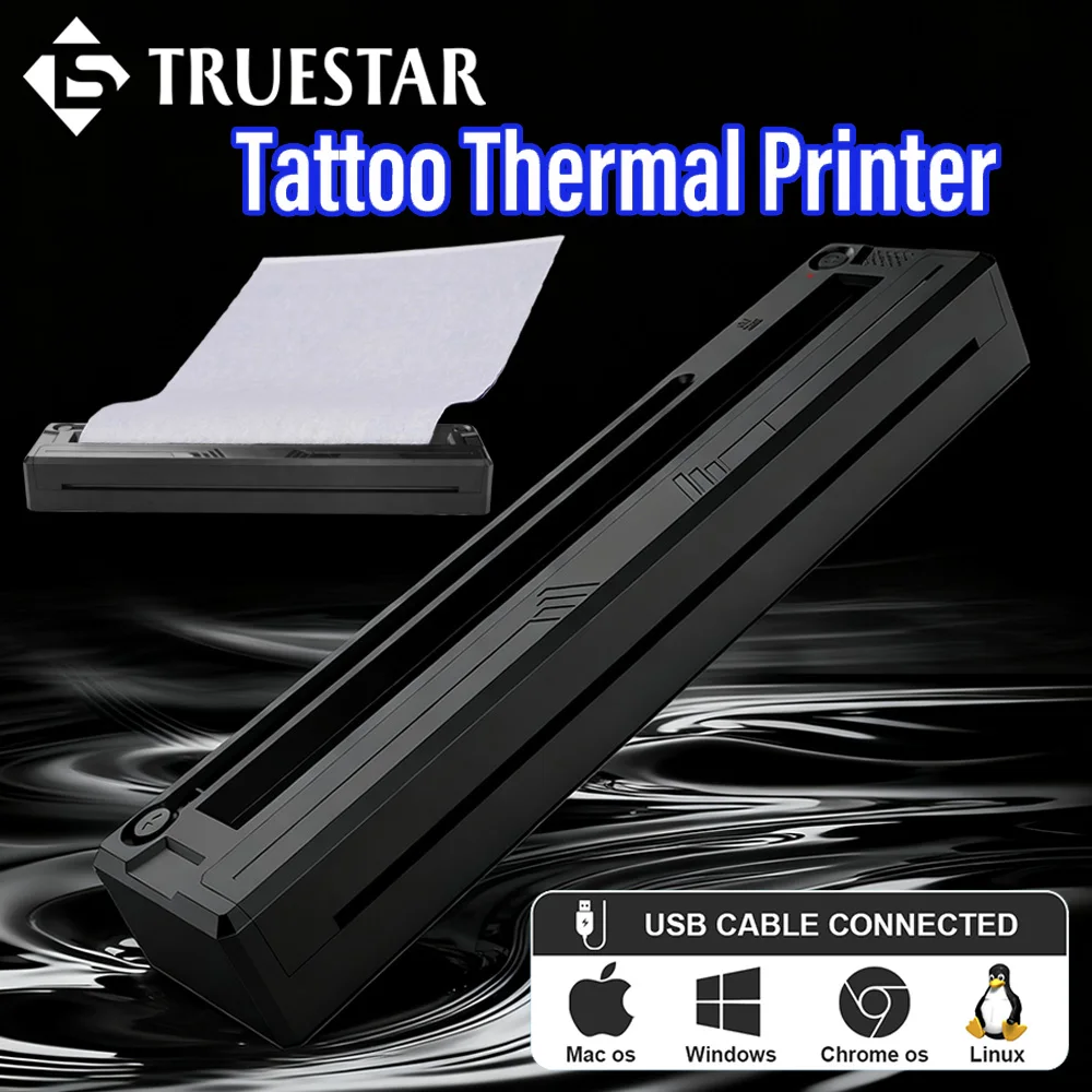 

Беспроводная портативная машина для переноса татуировок, бесчернильный принтер для татуировок, принтер для татуировок A4, машина для начинающих и художников