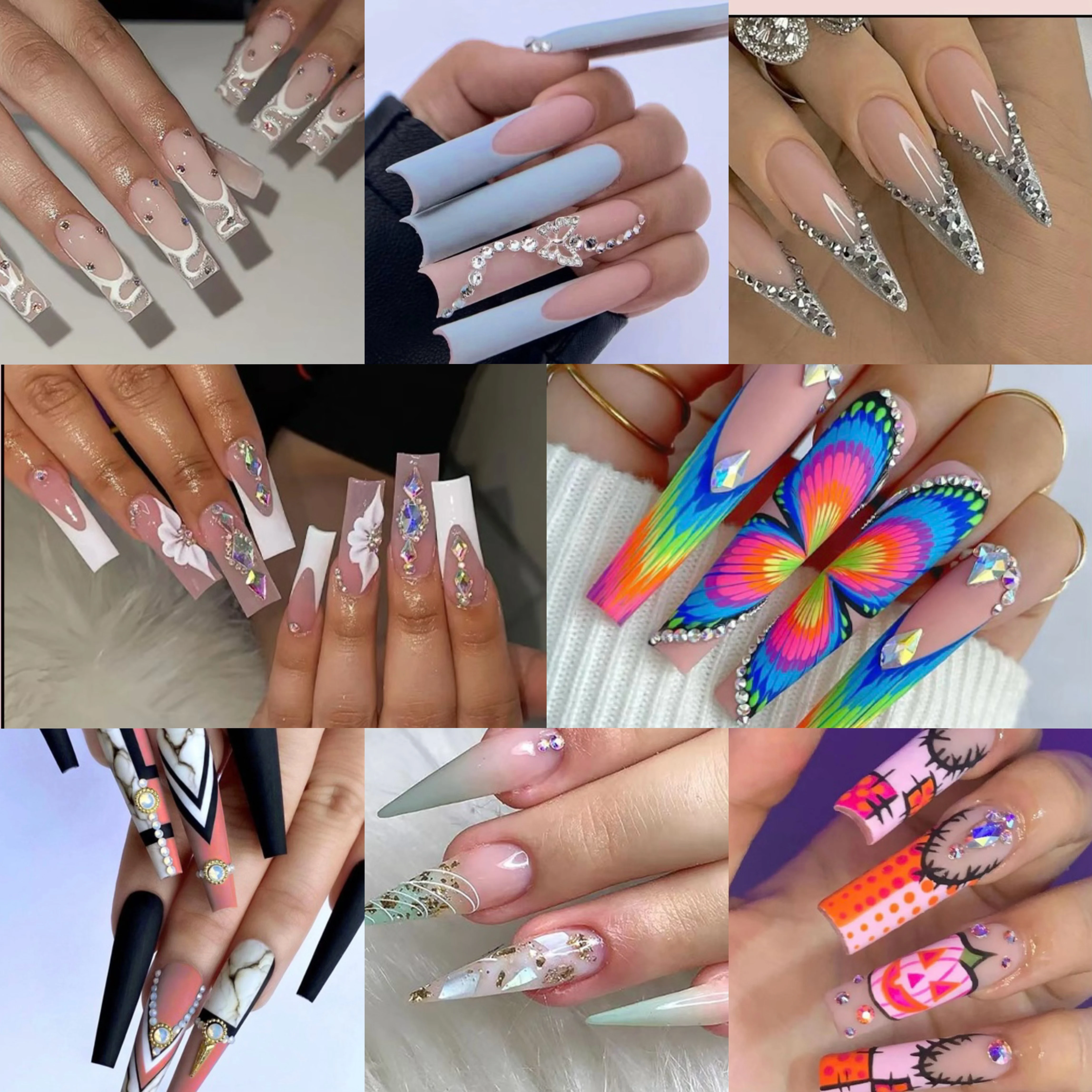 

New Fashionable and Versatile Long Nail Art with Convenient Nail Patches Perfect Creativity and Exquisite Nail Art