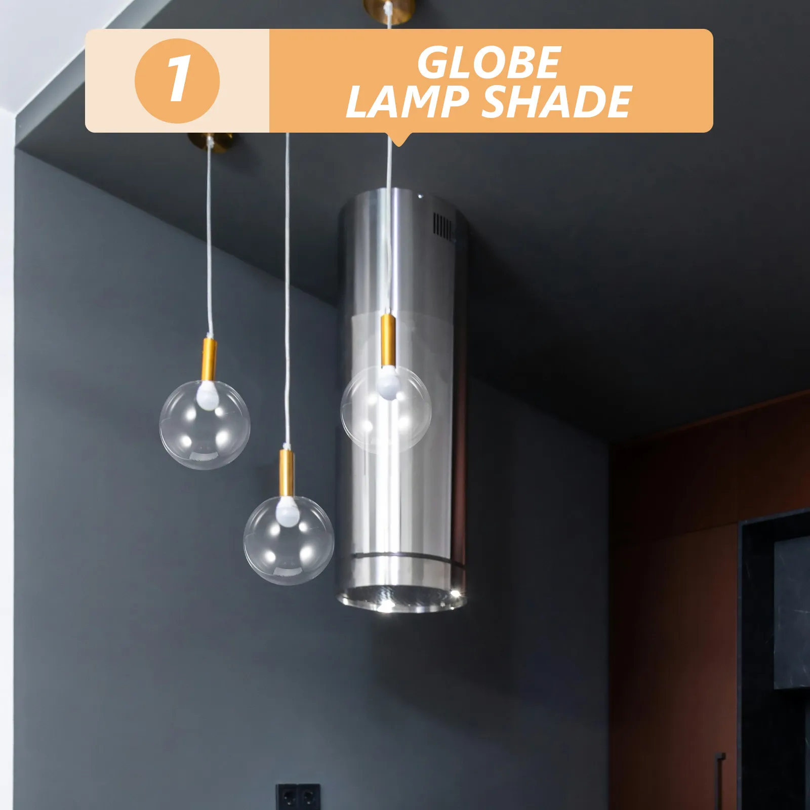 

G9 Threaded Clear Glass Globe Lamp Shade 180Mm Bright Light Diffusing Replacement Cover for Ceiling Lights Wall Sconces Pendant