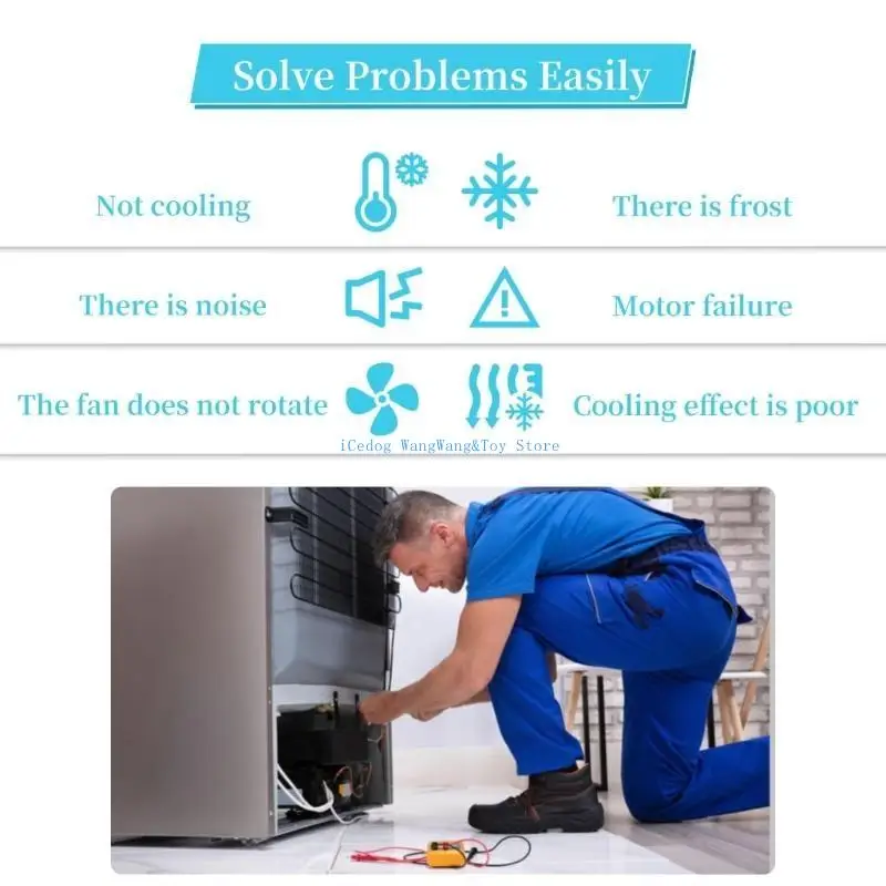 Molf Quiet Evaporator Fan Fan Motor Component Component Replacement Accessorie