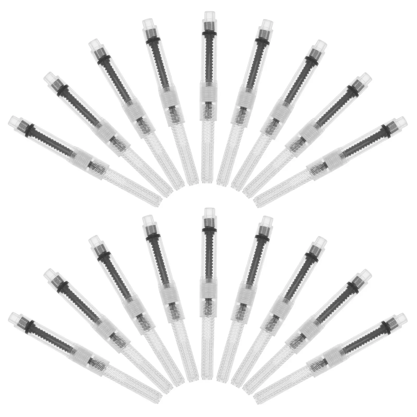 

50Pcs Fountain Pen Ink Converter Screw Type Push Fill Ink Drawer Smooth Flow Easy Refill for Writing Pen 2.6mm Professional