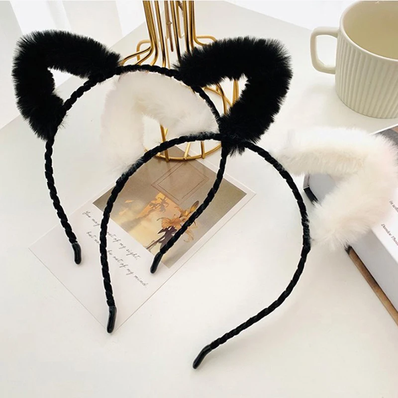 30 Styles Furry Cat Ears Headwear Bows Adorn With Bells Sweet Lamb Ears Headband With Bowknot Cosplay Headpiece Party Supplies