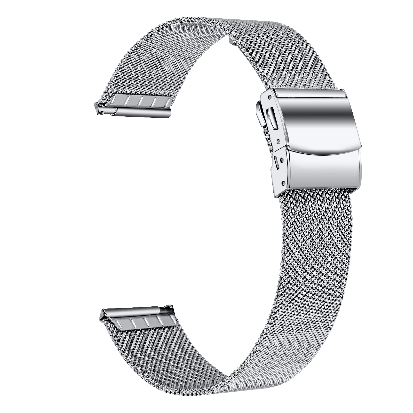 

For Garmin Forerunner 265S Stainless Steel Milanese Mesh Band 18mm Smart Watch Strap - Silver
