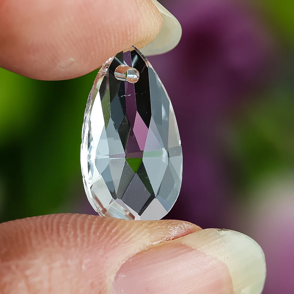 

6PCS 16mm Angel Tears Drop Crystal Transparent Color Masking Shades Glass Prism Glow Chandelier Accessories Hanging Decorations