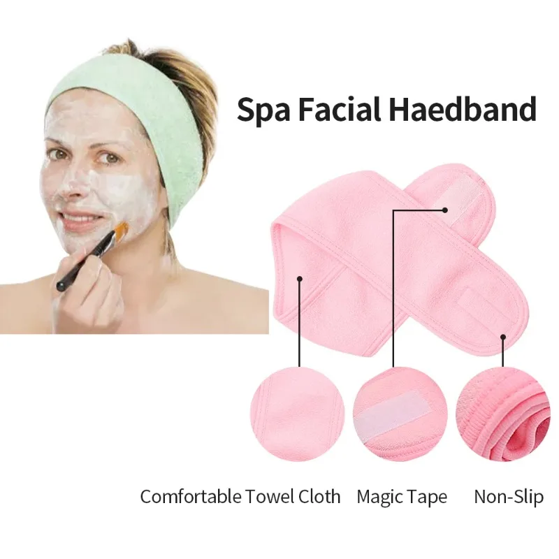 Women 60*8cm Wide Headband Makeup Eyelash Extension Supplies Lashes Accessories Face Washing Bath SPA Facial Adjustable Hairband