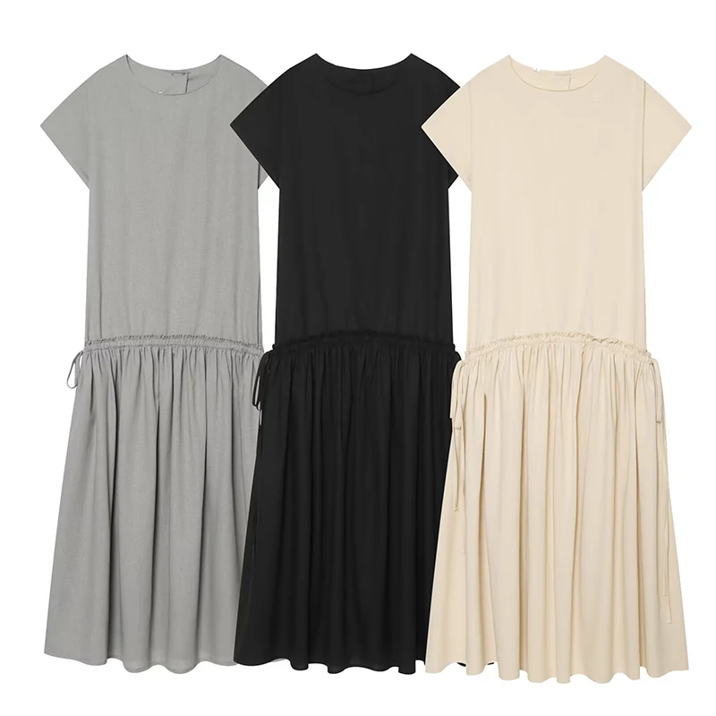 Dress Summer Women's 2026 New Chic Summer Youth Women's Long Dress Street Fashion Youth Holiday Leisure Street Dresses