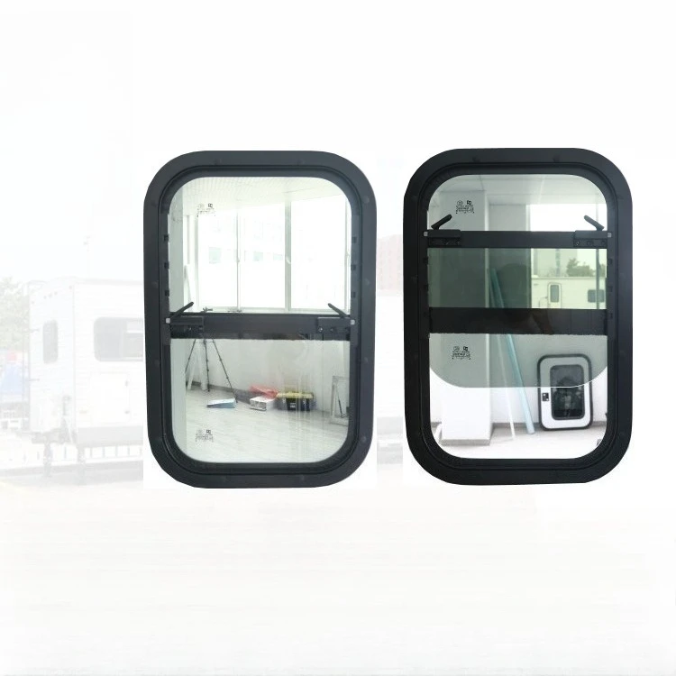 Aluminum Alloy RV Window with Exhaust Fan Screen for Caravan Motorhome Camper Lift Up Side Window