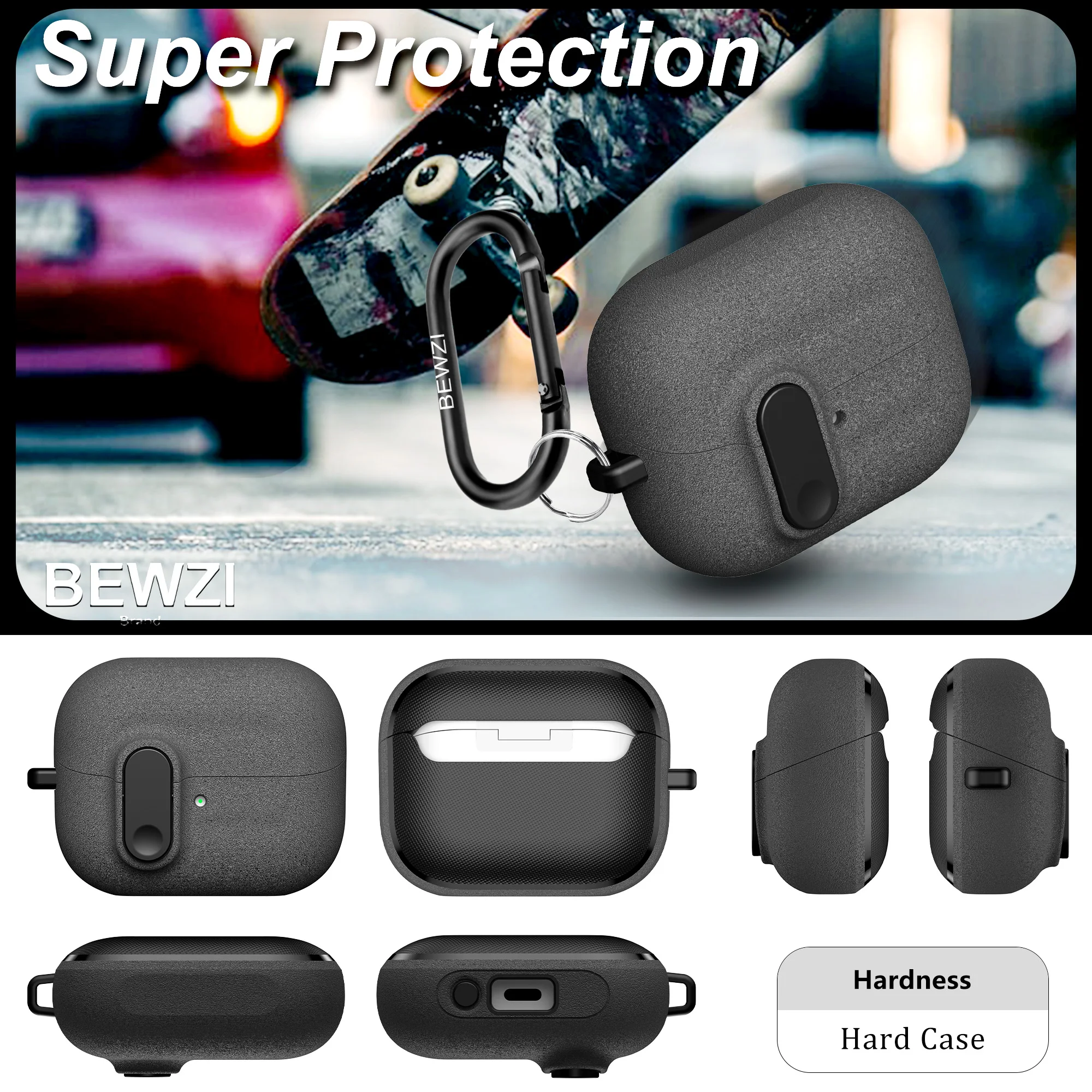For Samsung Galaxy Buds3 FE / Galaxy Buds 3 / Galaxy Buds3 Pro Case Cover, Pushbutton Switch Scratch-resistant Protective Case