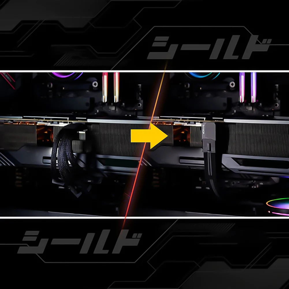 600 واط 12 + 4pin GPU موصل الطاقة 90 درجة الزاوية اليمنى 16pin 12VHPWR PCI-e 5.0 16pin محول الطاقة ل RTX 3090Ti 4070Ti 4080