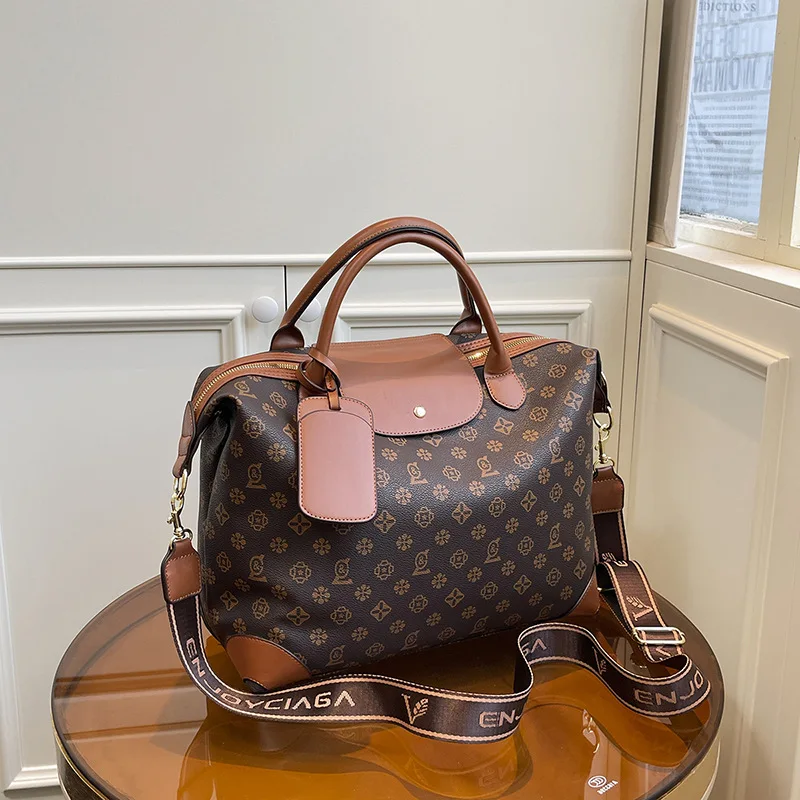 

2025 Monogram Tote Bag for Women Spacious Adjustable Crossbody Strap Shoulder Purse Work Commute Essential